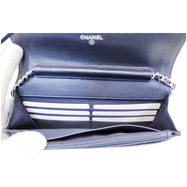 CHANEL Wallet On Chain WOC Clutch Crossbody Bag Navy-US
