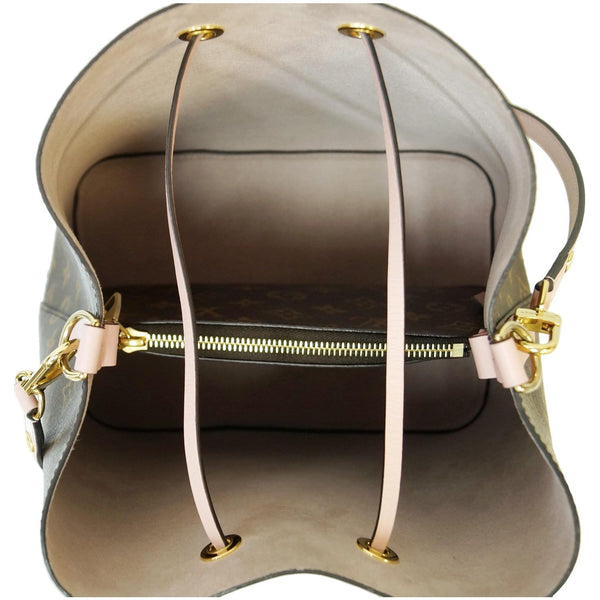 LV NeoNoe Monogram Canvas Shoulder Bag interior view