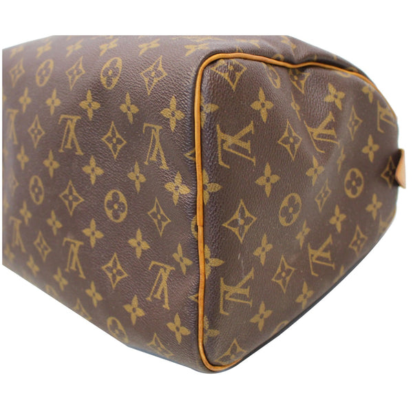 Lv Speedy 30 Monogram Canvas Satchel Bag back view