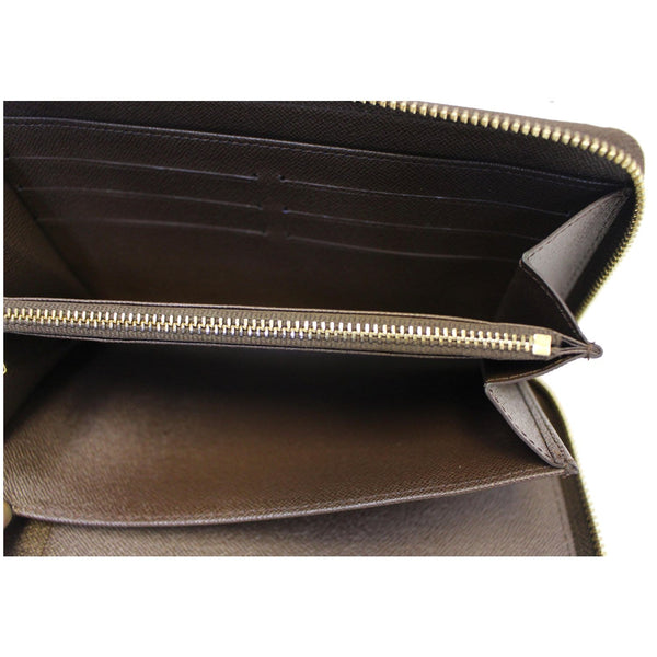 LOUIS VUITTON Zippy Organizer Damier Ebene Wallet Brown