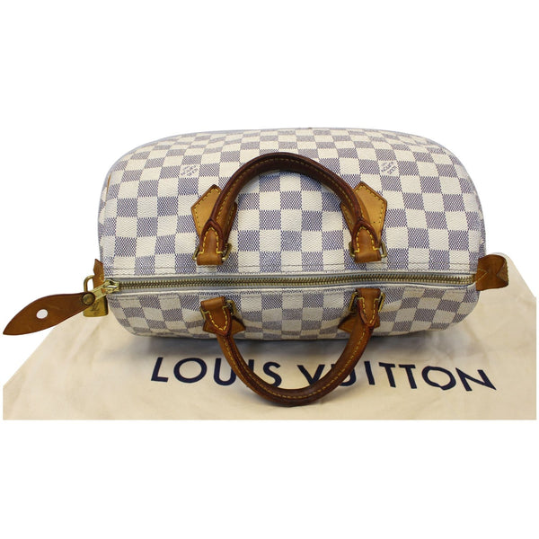 LOUIS VUITTON Speedy 30 Damier Azur Satchel Handbag