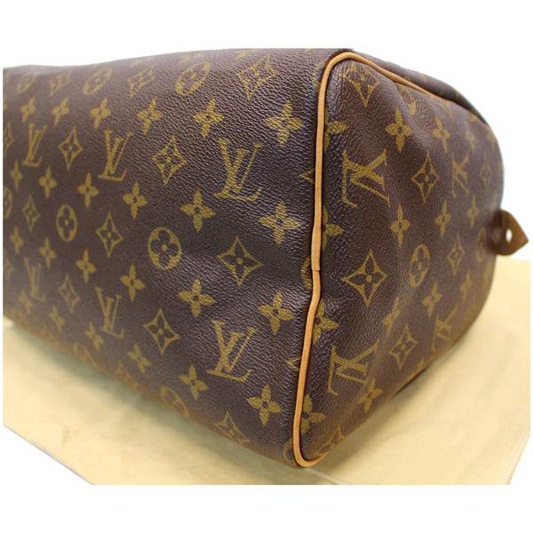 LOUIS VUITTON Speedy 30 Monogram Canvas Satchel Bag Brown