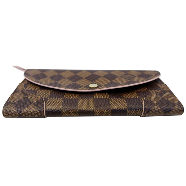 LOUIS VUITTON Caissa Damier Ebene Wallet Rose Ballerine-US