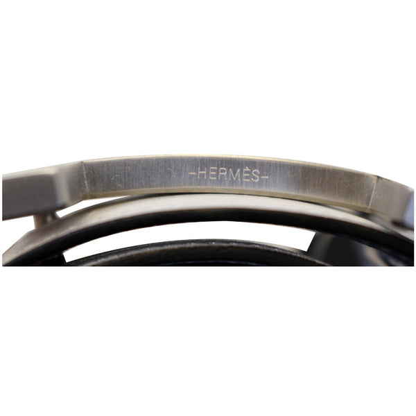 HERMES Buckle H Reversible Blet White Size 42-US