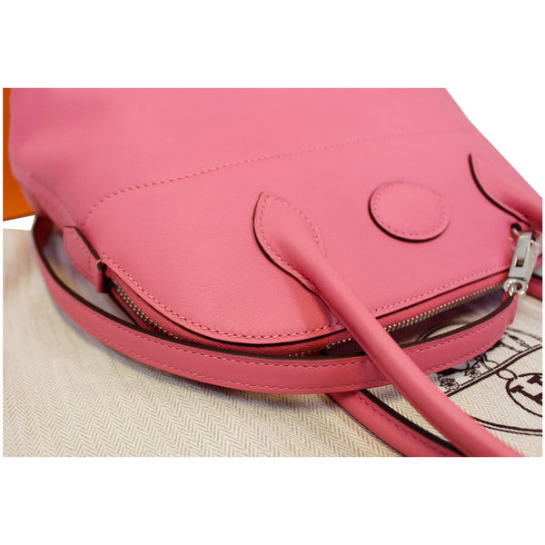 Hermes Bolide 27 Swift Calfskin Bag Rose Azalee - side view