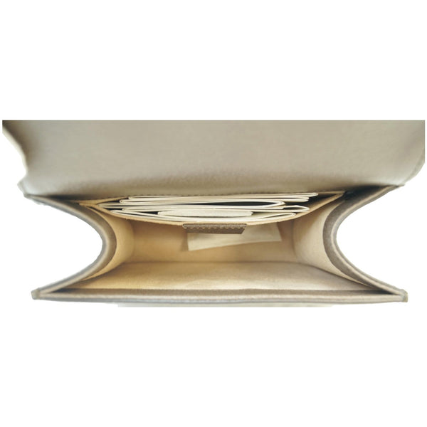 GUCCI Jeweled Heart Leather Totem Messenger Bag Brown 500756