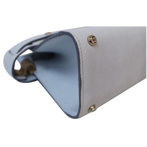 GIVENCHY Horizon Mini Grained Leather Satchel Bag Light Blue