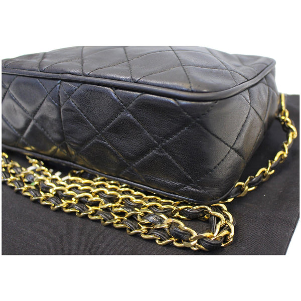 CHANEL Camera Tassel Lambskin Leather Shoulder Bag Black