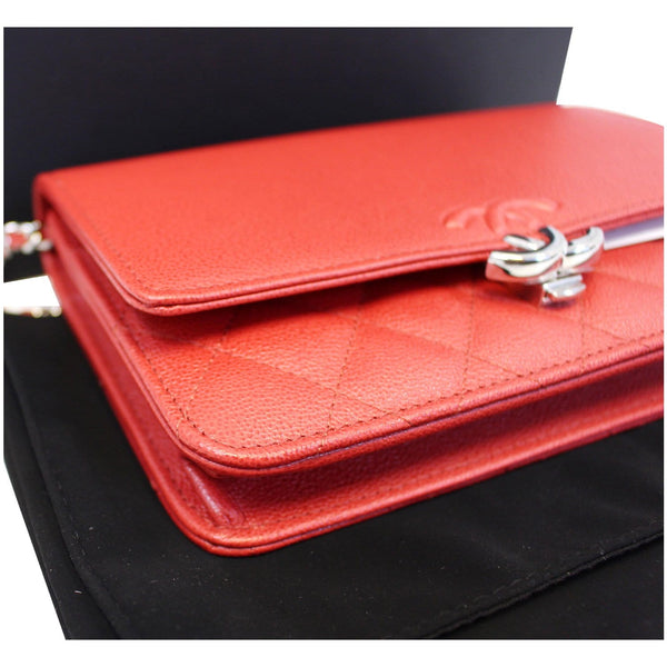 CHANEL Wallet on Chain Grained Calfskin Leather Shoulder Crossbody Bag-US