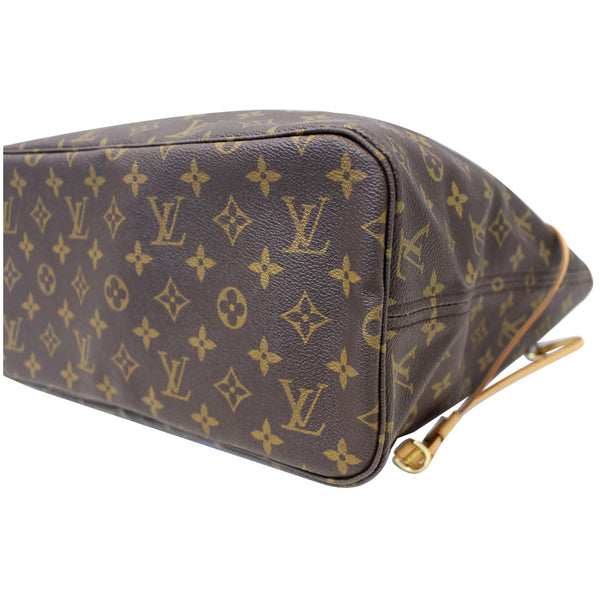 Louis Vuitton Neverfull MM Canvas Tote Shoulder Bag - back view