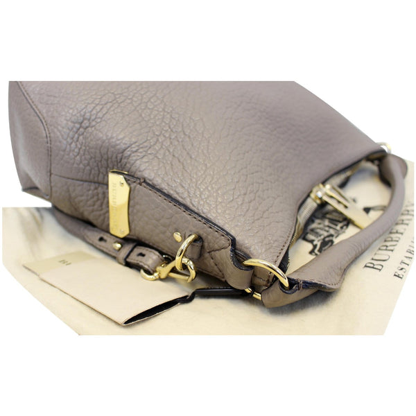 Burberry Leather Ledbury Grain Hobo Shoulder Bag - side view