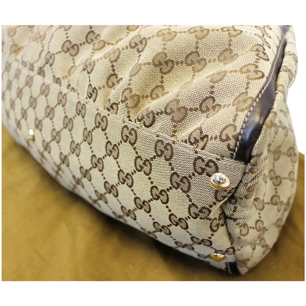 GUCCI GG Canvas D Ring Large Hobo Bag 189835-US