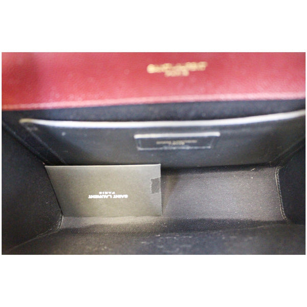 YVES SAINT LAURENT Envelope Medium Chain Shoulder Bag Burgundy