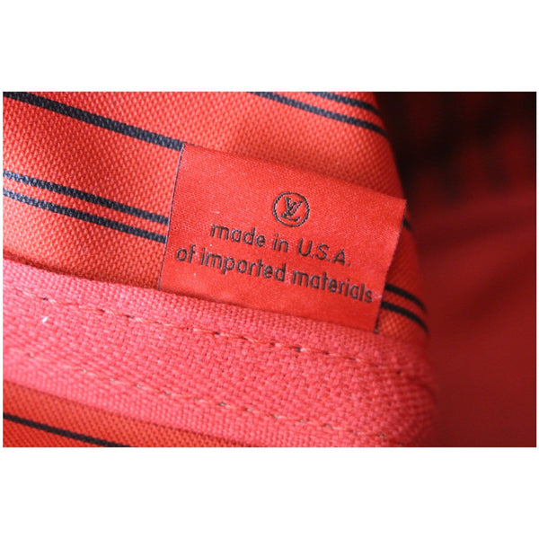 LV Neverfull MM Damier Ebene Tote Bag inside view