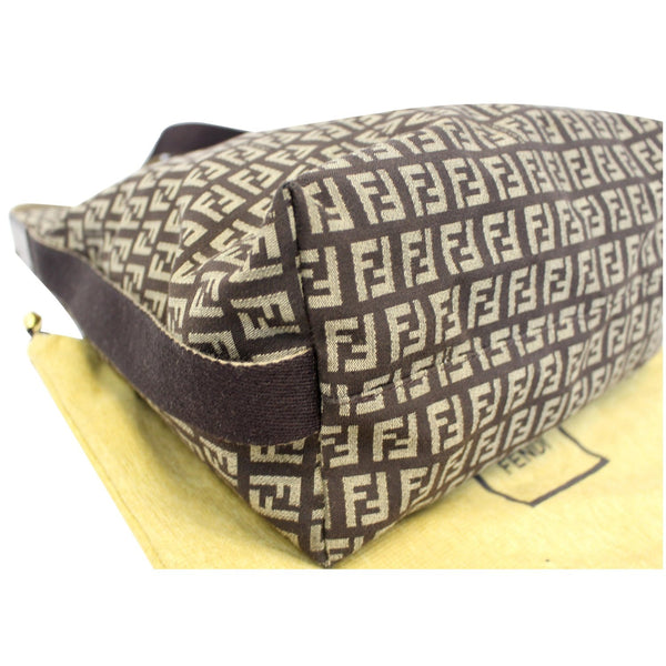 FENDI Zucchino Canvas Crossbody Bag Brown-US