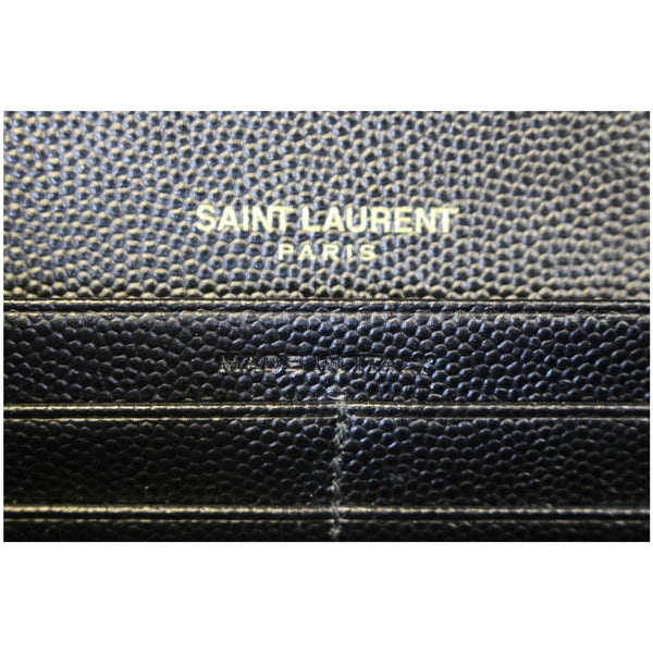 YVES SAINT LAURENT Matelasse Envelope Chain Wallet Black