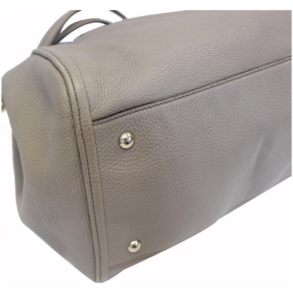 GUCCI Soho Leather Large Tote Shoulder Bag Taupe