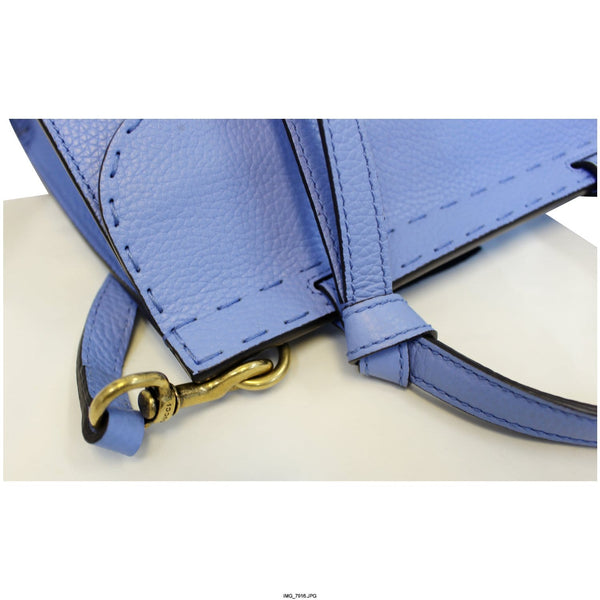 GUCCI GG Marmont Leather Top Handle Shoulder Bag Blue 442622-US