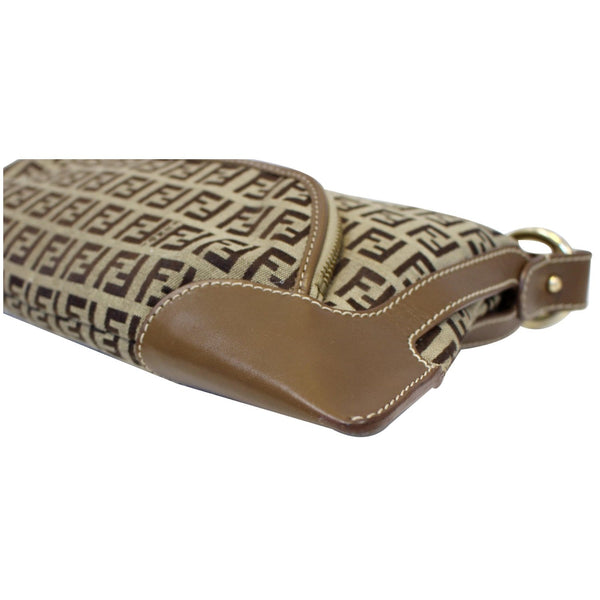 FENDI Zucca Small Canvas Shoulder Bag Beige-US