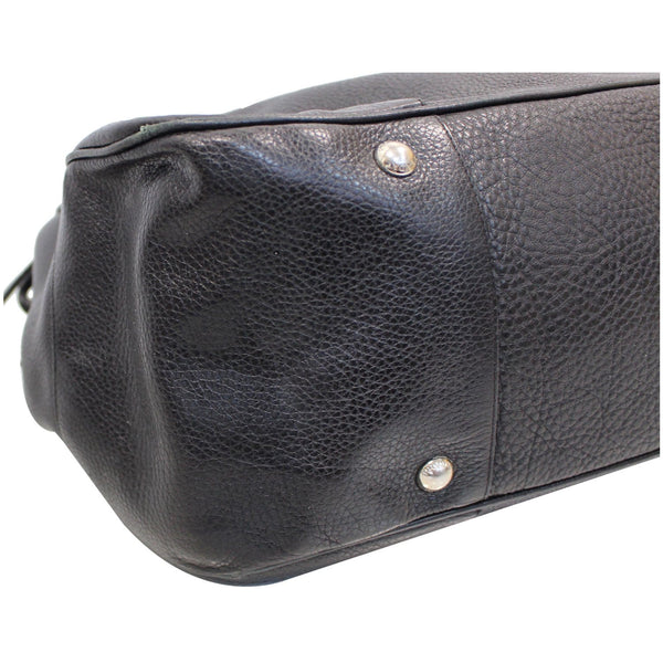 PRADA Vitello Daino Satchel Bag Black