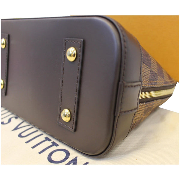 LOUIS VUITTON Alma BB Damier Ebene Satchel Crossbody Bag Brown