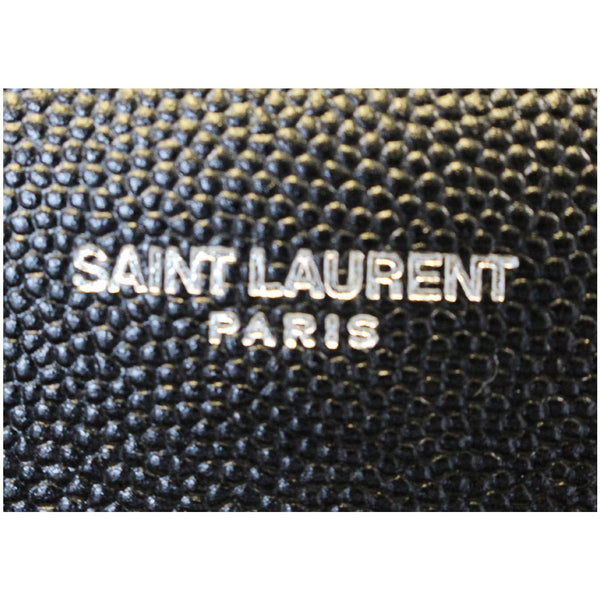 YVES SAINT LAURENT Envelope Large Matelasse Embossed Leather Shoulder Bag Black