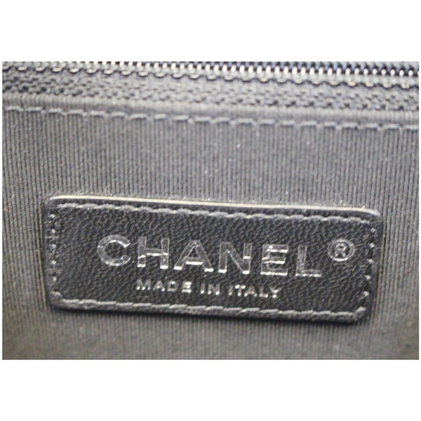 CHANEL Medium Boy Flap Caviar Leather Shoulder Bag Black