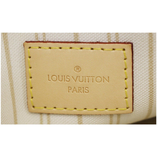 LOUIS VUITTON Pochette Wristlet Pouch Damier Azur Neverfull MM White