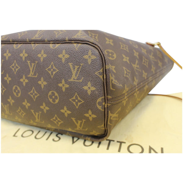 LOUIS VUITTON Neverfull MM Monogram Canvas Tote Shoulder Bag Brown