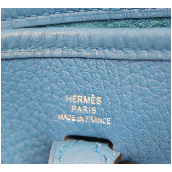HERMES Evelyne III TPM Taurillon Clemence Shoulder Crossbody Bag Blue