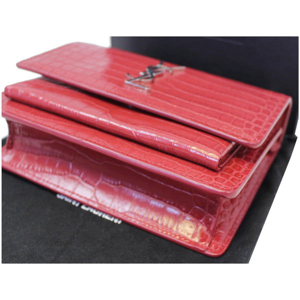 Yves Saint Laurent Sunset Crocodile Leather Wallet - pockets