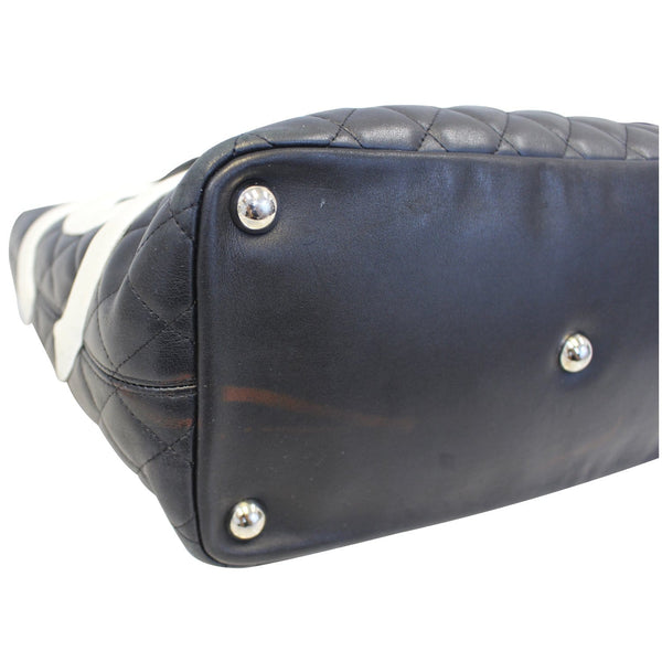 CHANEL Cambon Black CalfSkin Leather Large Tote Bag-US