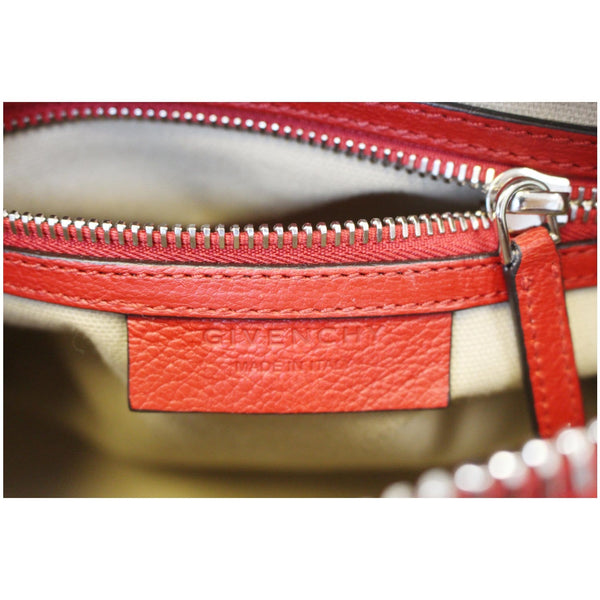 GIVENCHY Mini Antigona Goatskin Leather Shoulder Bag Red