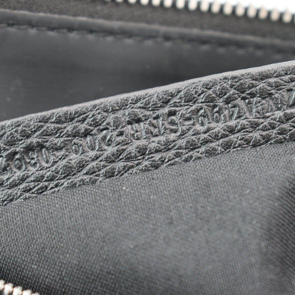 FENDI Leather Crossbody Messenger Bag Black