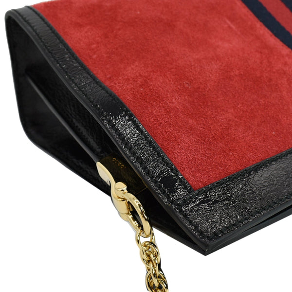 GUCCI Ophidia GG Medium Web Suede Leather Shoulder Bag Red 503876 - Hot Deals