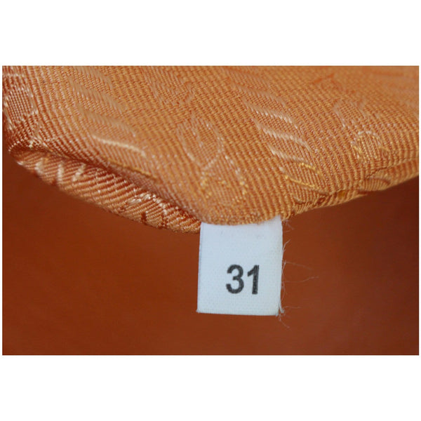 PRADA Vitello Daino Pebbled Leather Hobo Bag Orange