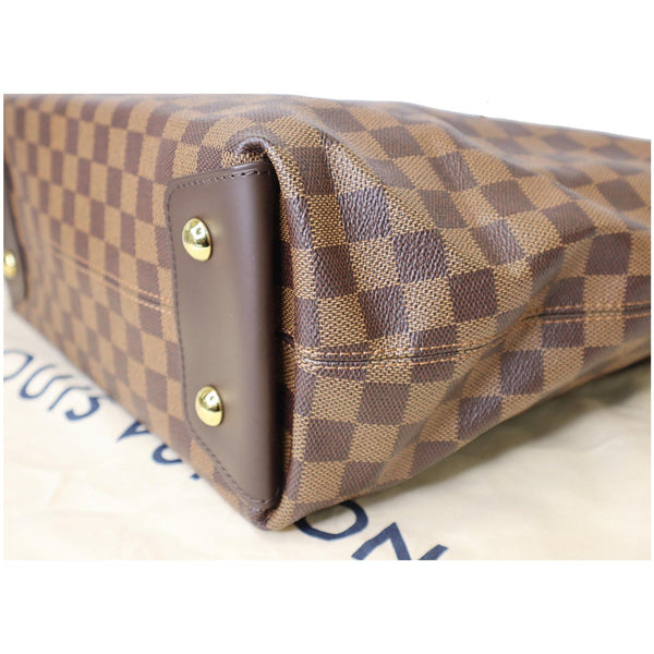 Louis Vuitton Duomo Hobo Damier Ebene Handbag brass button