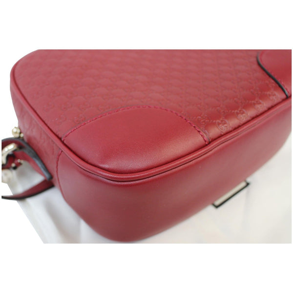 GUCCI Bree Micro GG Guccissima Leather Crossbody Bag Red 449413