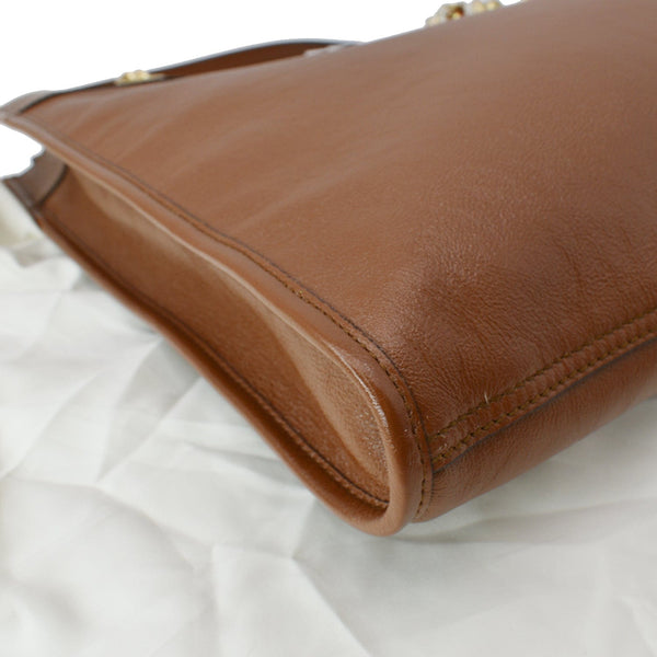 GUCCI Rajah Large Leather Tote Shoulder Bag Brown 537219