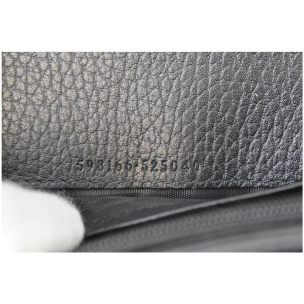 GUCCI GG Interlocking Continental Leather Wallet Black 598166