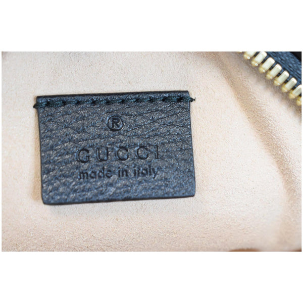 GUCCI Ophidia Mini GG Round Web Leather Crossbody Bag Black 550618