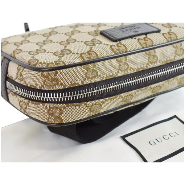 GUCCI GG Monogram Canvas Belt Bag Beige 449174