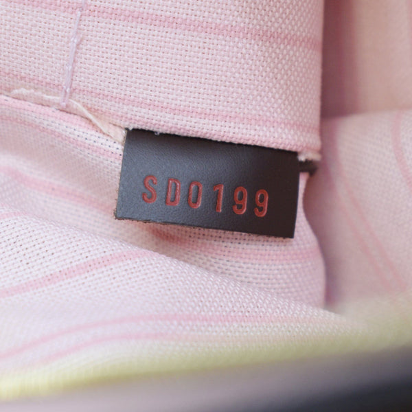 LOUIS VUITTON Pochette Wristlet Pouch Damier Ebene Neverfull MM Rose Ballerine