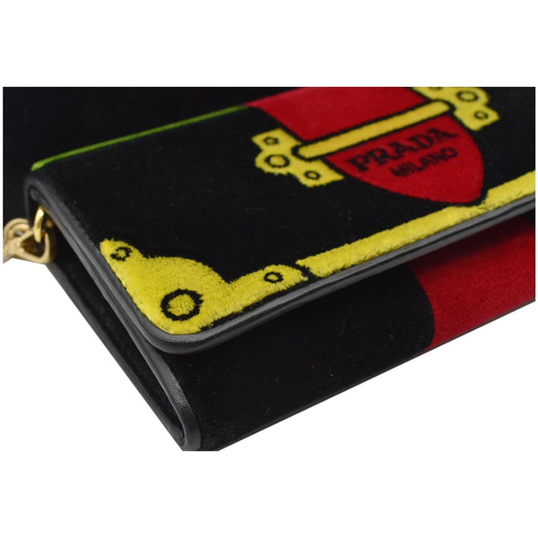 Prada Cahier Velvet Clutch Bag Multicolor - Milano Edition