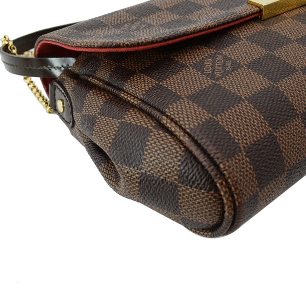 LOUIS VUITTON Favorite MM Damier Ebene Crossbody Bag Brown