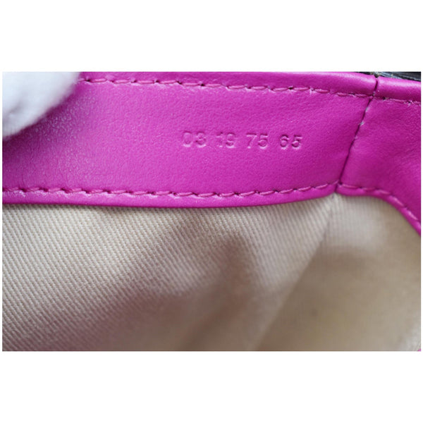 CHLOE Mini C Flap Double Carry Embossed Leather Crossbody Bag Raisin