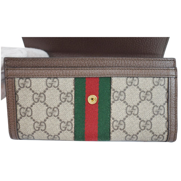 GUCCI Ophidia GG Continental Supreme Canvas Wallet Beige 523153
