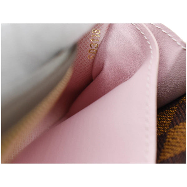 LOUIS VUITTON Clemence Damier Ebene Wallet Brown