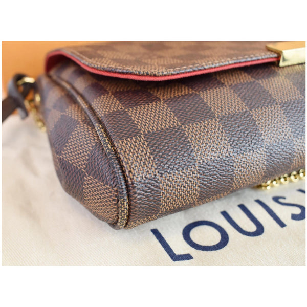 Louis Vuitton Favorite MM Damier Ebene Crossbody Bag - focused view