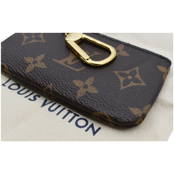 LOUIS VUITTON Pochette Key Cles Monogram Canvas Coin Case Brown